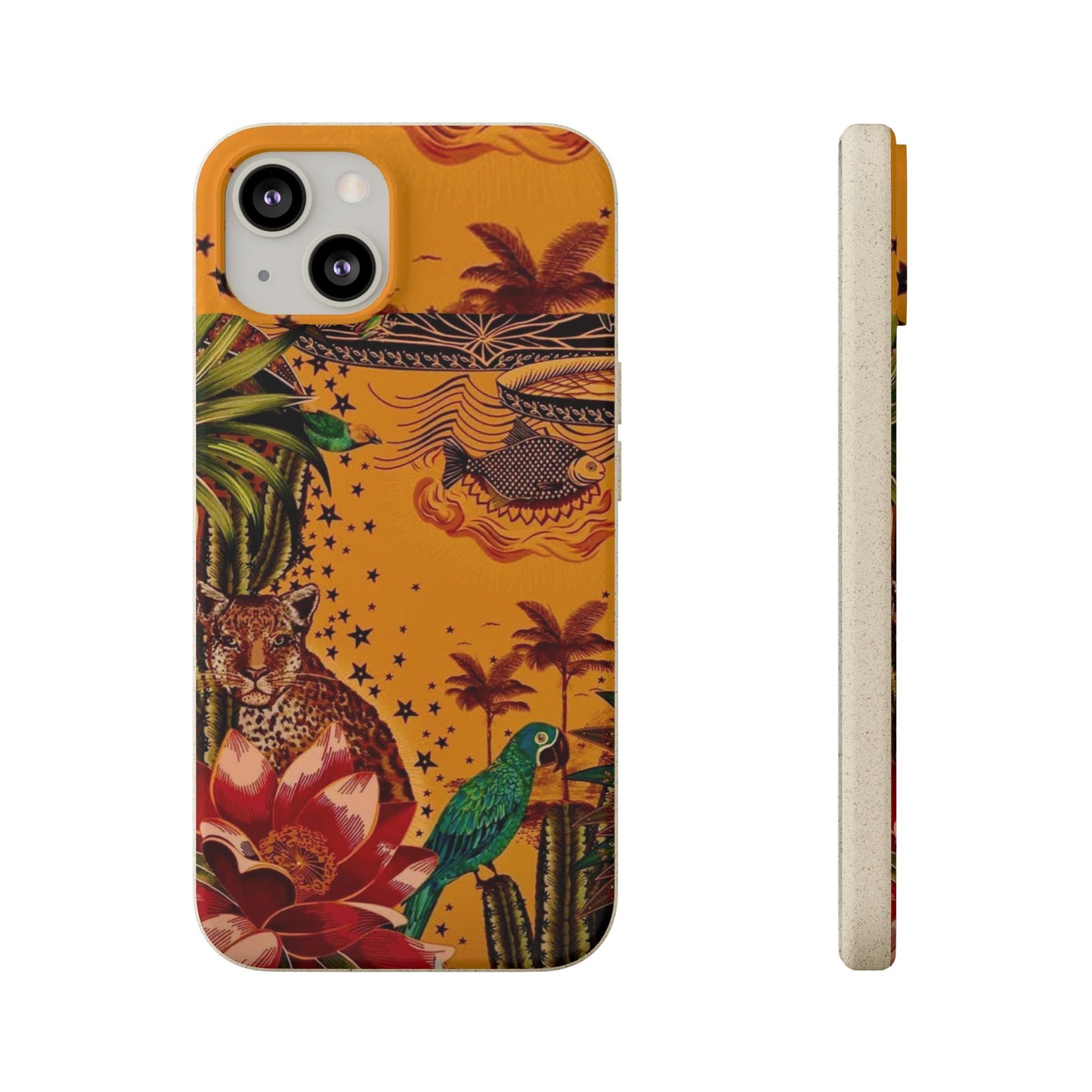 🌿 Fundas Biodegradables – Pintura de la Amazonía | Funda Ecológica para iPhone y Samsung