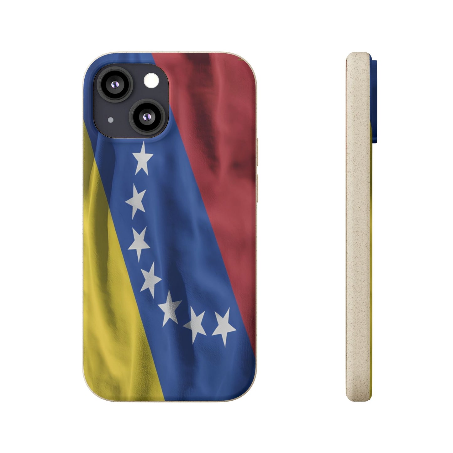 Forro para Celular Bandera de Venezuela | 7 Estrellas | Biodegradable | Personalízalo con tus iniciales o nombre