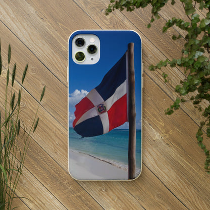 Funda Biodegradable | Bandera de RD en la Playa 🇩🇴 | iPhone y Samsung
