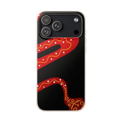 Funda de móvil biodegradable - Wiyu - "La serpiente emplumada" – Serie Amazonía