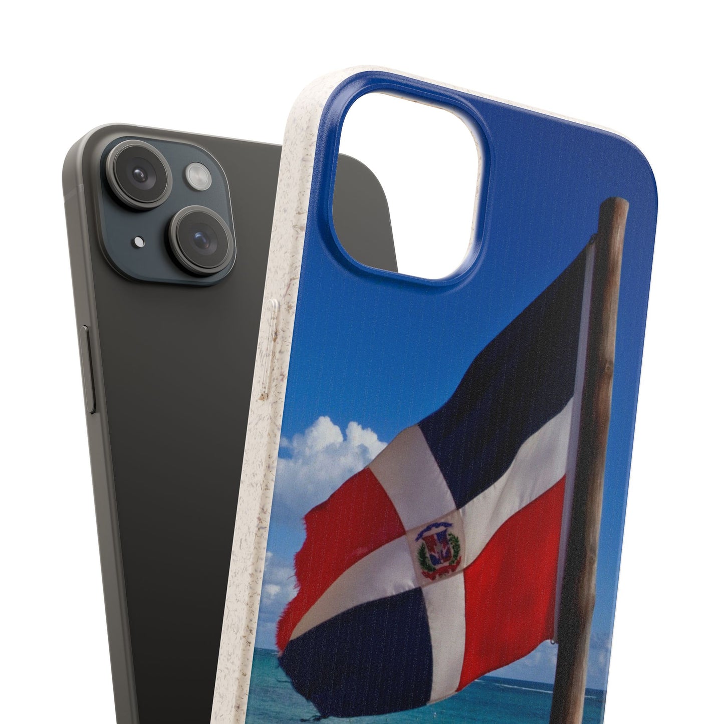 Funda Biodegradable | Bandera de RD en la Playa 🇩🇴 | iPhone y Samsung