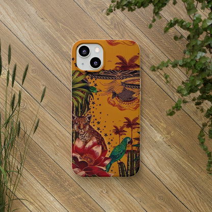 🌿 Fundas Biodegradables – Pintura de la Amazonía | Funda Ecológica para iPhone y Samsung