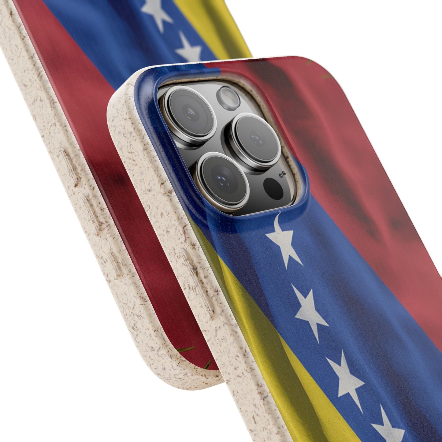 Forro para Celular Bandera de Venezuela | 7 Estrellas | Biodegradable | Personalízalo con tus iniciales o nombre