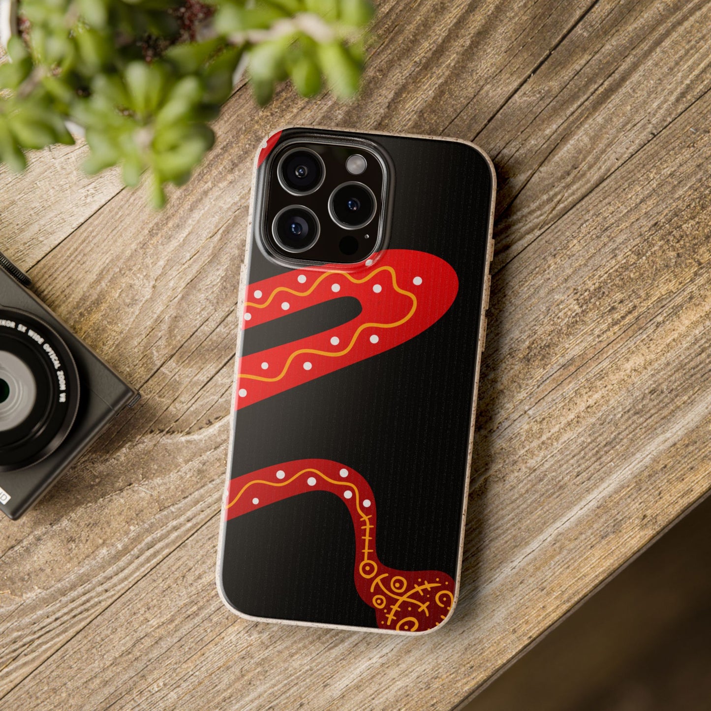 Funda de móvil biodegradable - Wiyu - "La serpiente emplumada" – Serie Amazonía