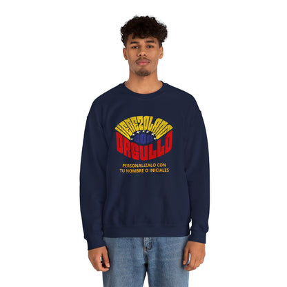 Sudadera Venezolano con Orgullo – Personalizable con tu Nombre o Iniciales