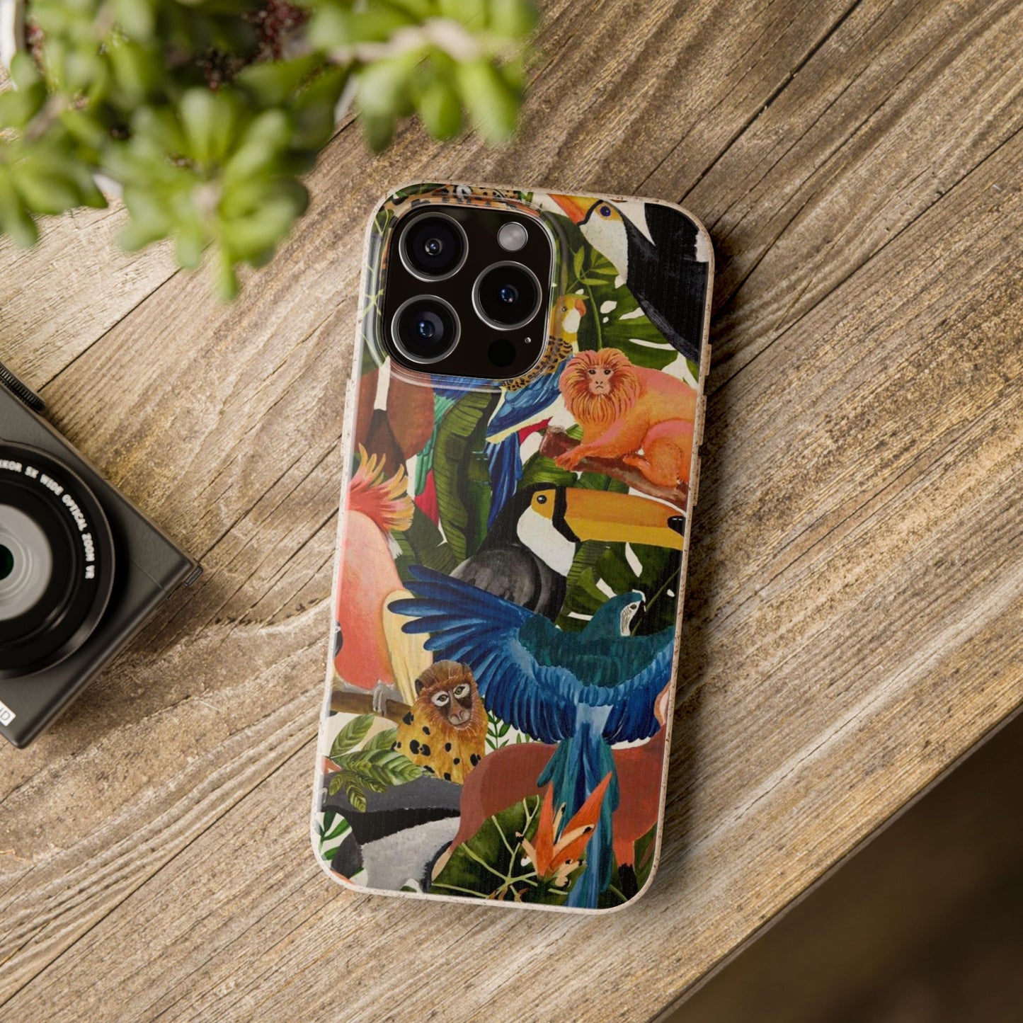 Funda Biodegradable | Pintura Aves de la Amazonía | iPhone y Samsung