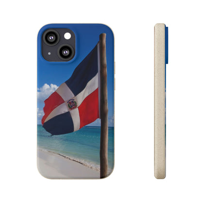 Funda Biodegradable | Bandera de RD en la Playa 🇩🇴 | iPhone y Samsung