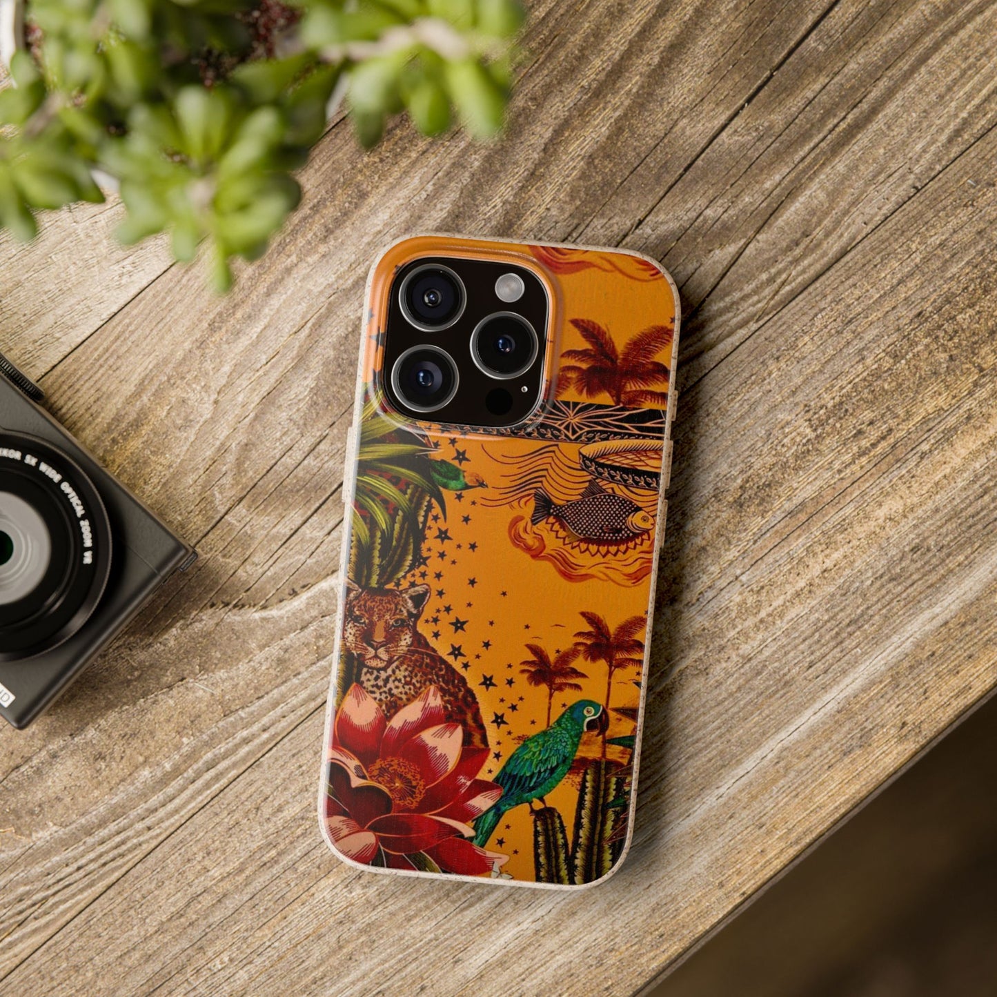 🌿 Fundas Biodegradables – Pintura de la Amazonía | Funda Ecológica para iPhone y Samsung