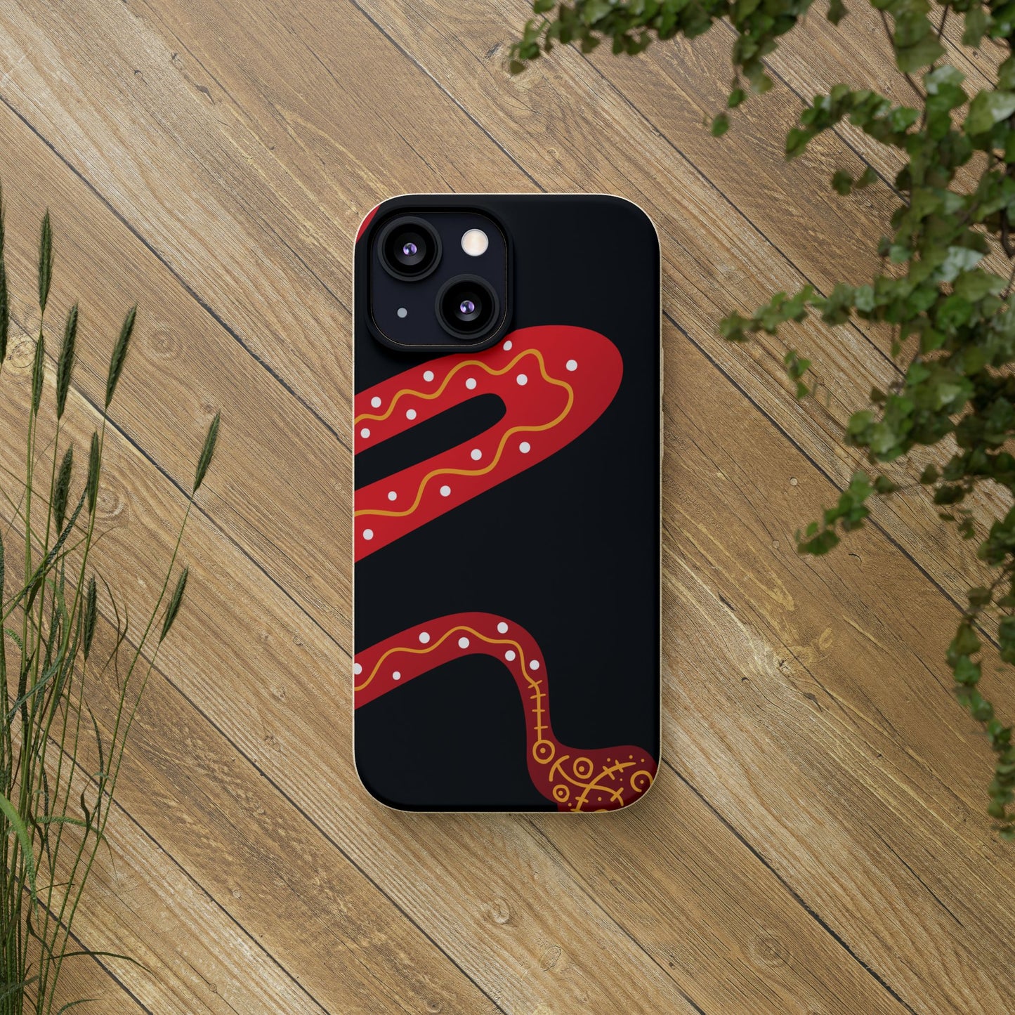 Funda de móvil biodegradable - Wiyu - "La serpiente emplumada" – Serie Amazonía