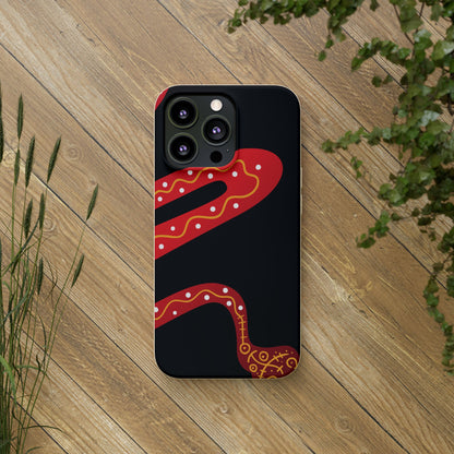 Funda de móvil biodegradable - Wiyu - "La serpiente emplumada" – Serie Amazonía
