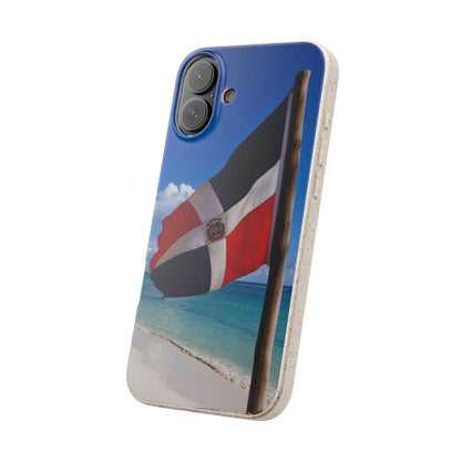 Funda Biodegradable | Bandera de RD en la Playa 🇩🇴 | iPhone y Samsung