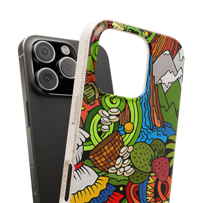 Funda Biodegradable | Dibujo Doodle cosas típicas de Venezuela | iPhone y Samsung