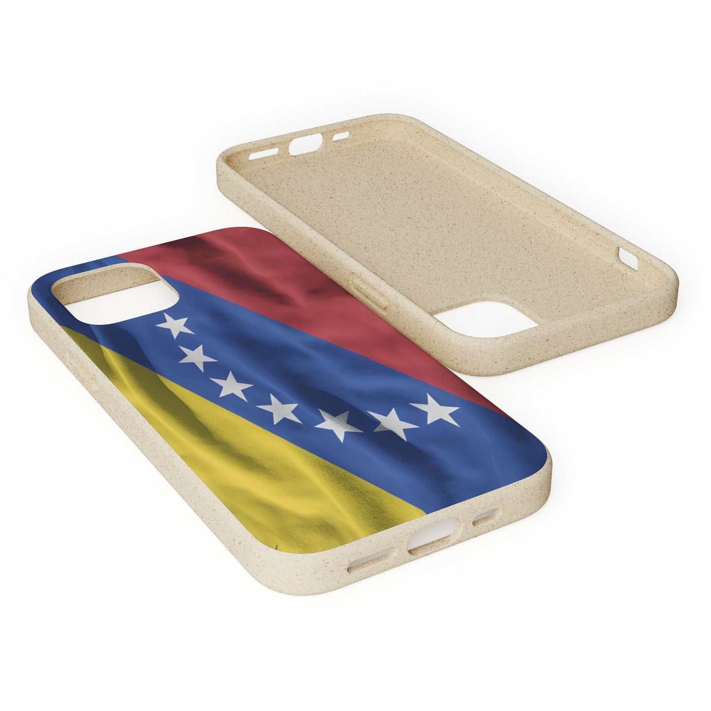 Forro para Celular Bandera de Venezuela | 7 Estrellas | Biodegradable | Personalízalo con tus iniciales o nombre
